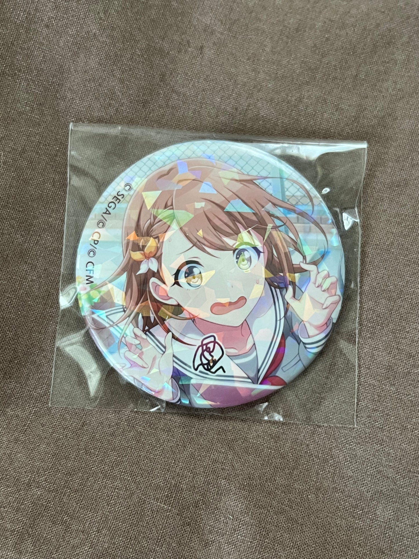 Project Sekai - Minori Hanasato “Wh-Wh-Wh-What?!” Circle Glitter Badge [UNTRAINED]