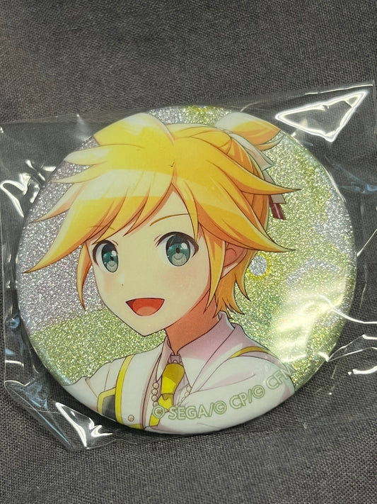 Project Sekai - Kagamine Len "Travel Anticipation" Circle Glitter Badge [UNTRAINED]