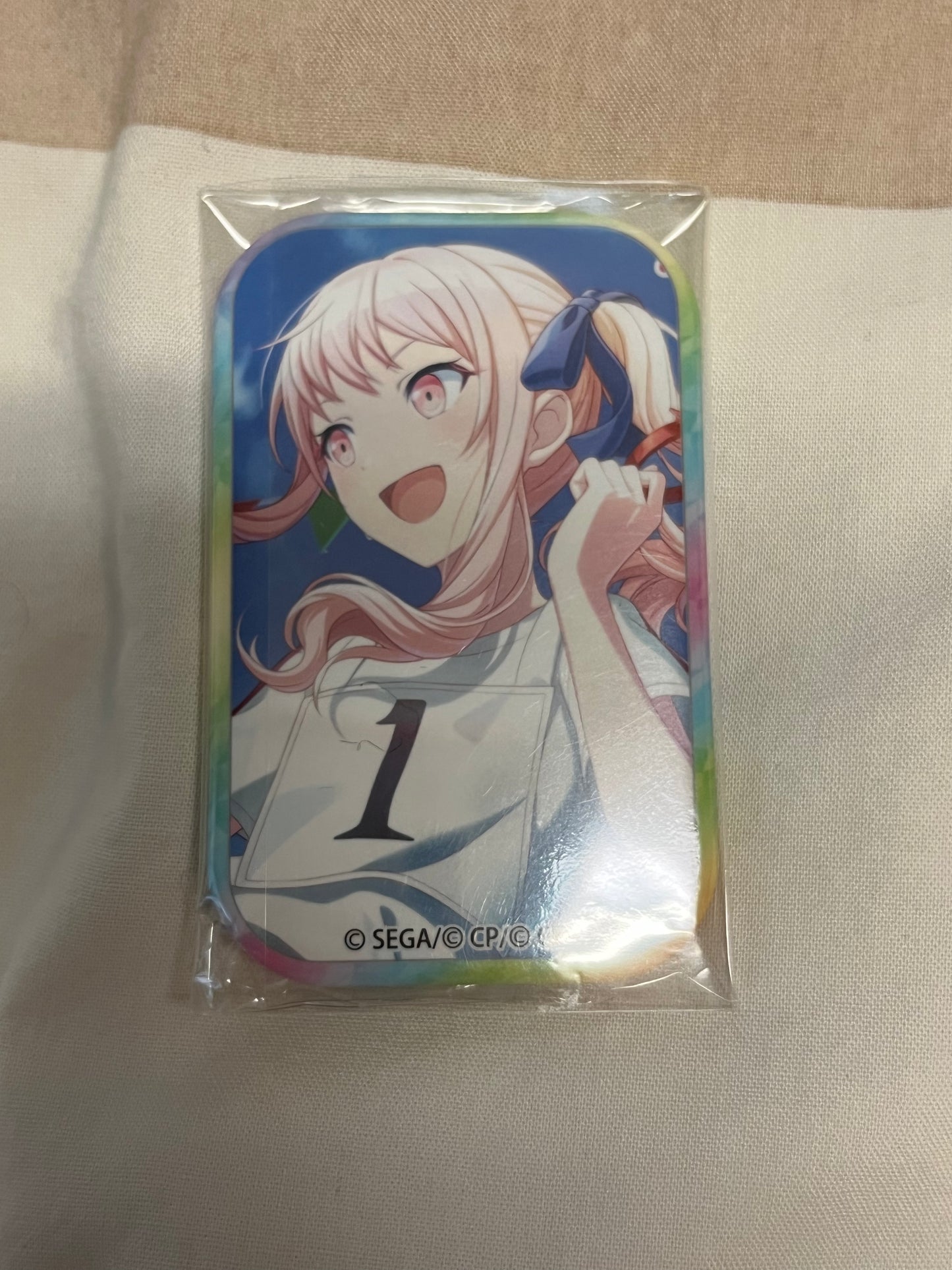 Project Sekai - Mizuki Akiyama "I'll Be Going First!" Square Badge [UNTRAINED]