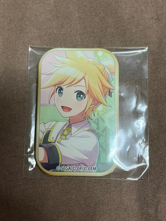 Project Sekai - Kagamine Len “Travel Anticipation” Square Badge [UNTRAINED]