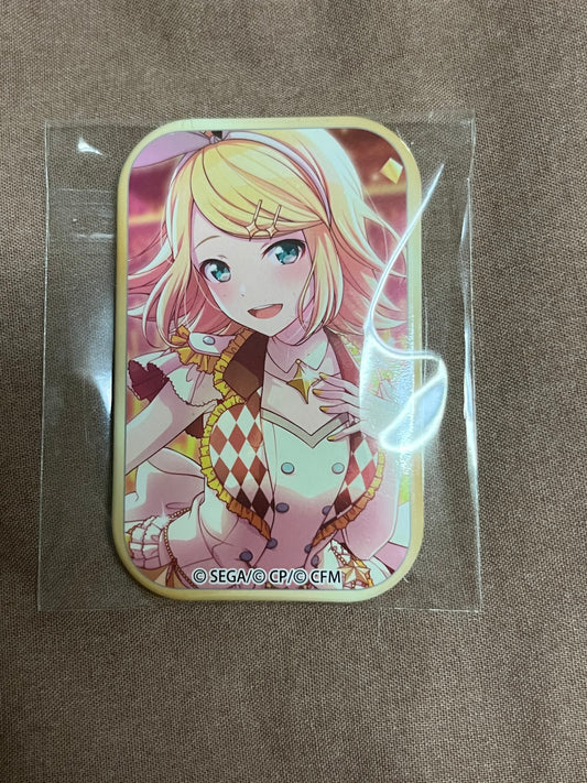 Project Sekai - Kagamine Rin “Sparkling Stage” Square Badge [TRAINED]