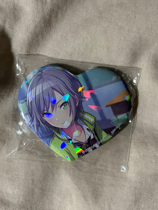 Project Sekai - Shiho Hinomori "Lingering Melody" Holographic Heart Badge [TRAINED]