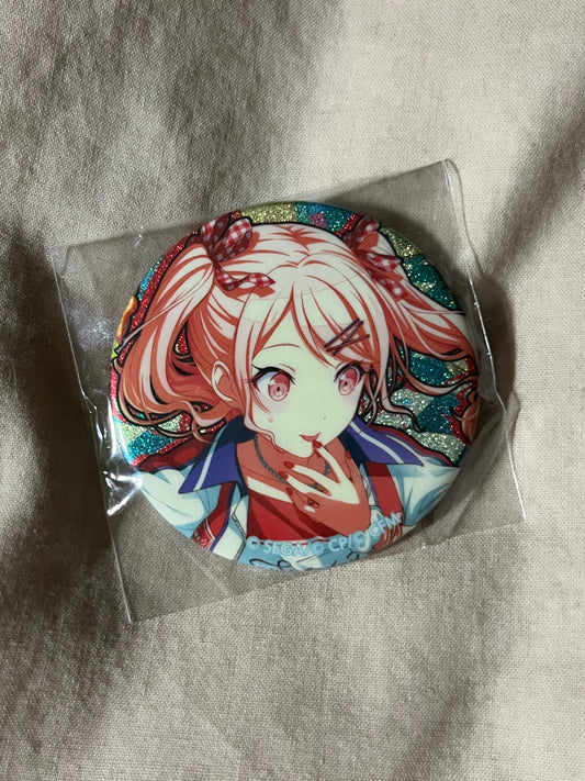 Project Sekai - Mizuki Akiyama "Bustling Cafe ●REC!" Circle Glitter Badge [TRAINED]