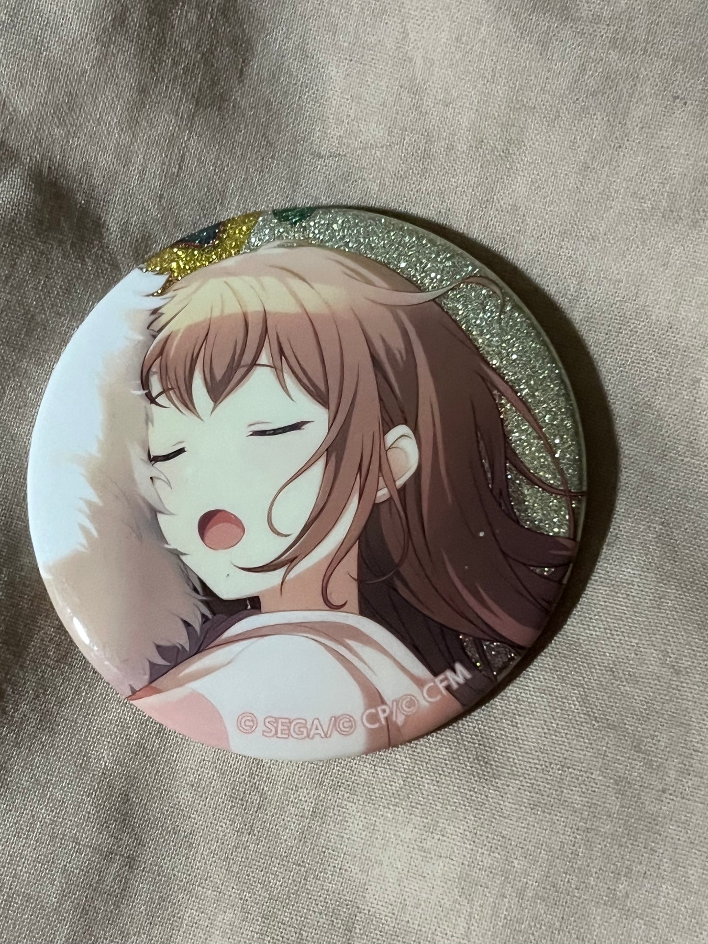 Project Sekai - Minori Hanasato "All Tuckered Out" Circle Glitter Badge [UNTRAINED]