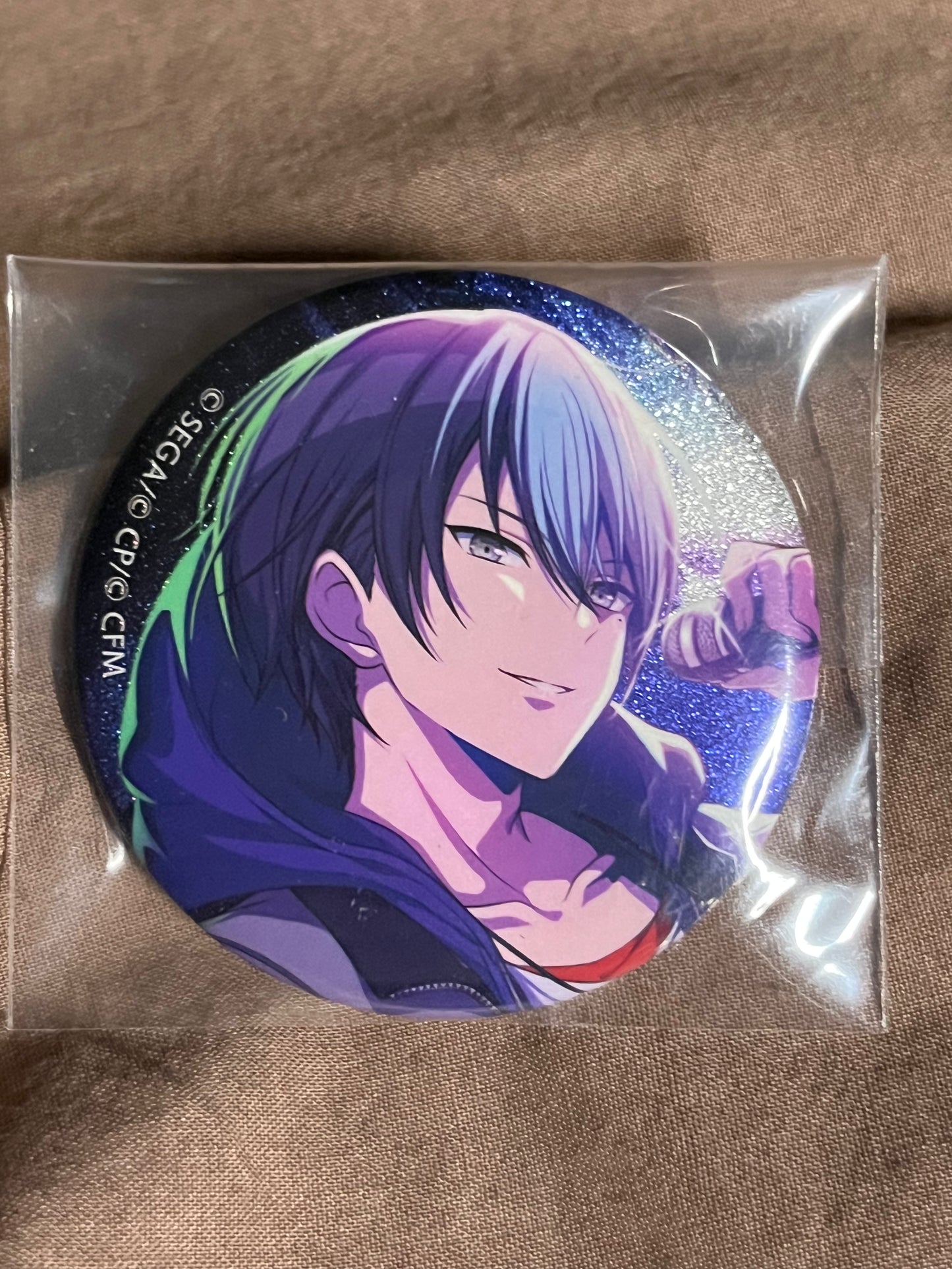 Project Sekai - Toya Aoyagi "Broken Bonds" Circle Glitter Badge [TRAINED]