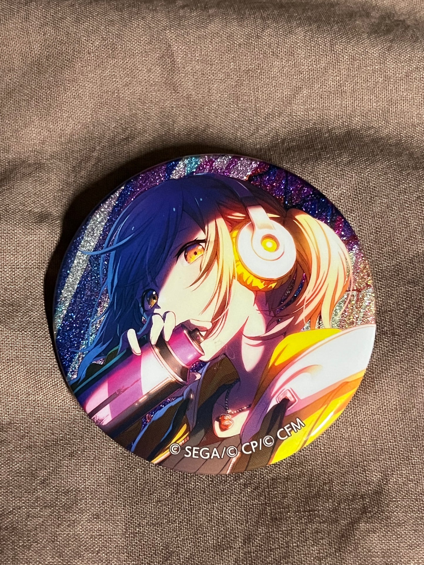 Project Sekai - Kohane Azusawa "On Your Feet" Circle Glitter Badge [TRAINED]
