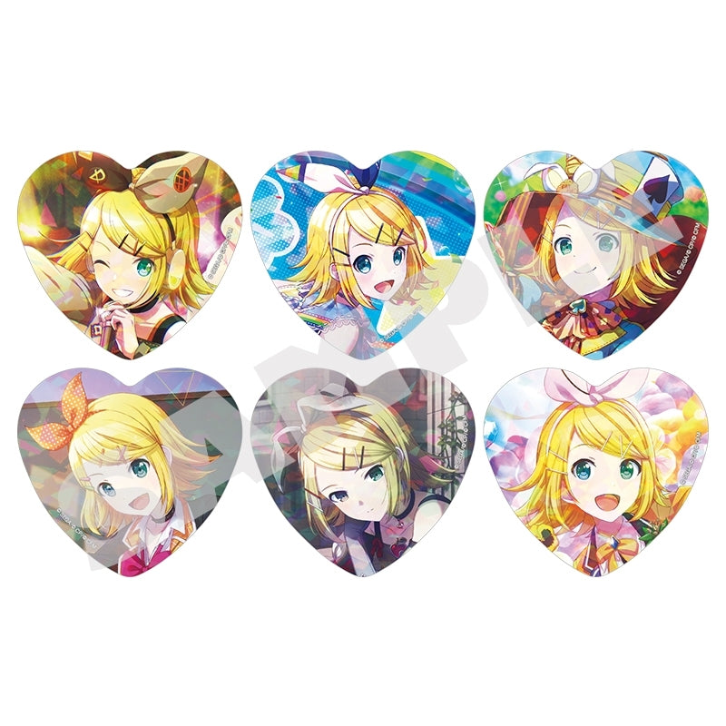 [PRE-ORDER] Project Sekai - Kagamine Rin Holographic Heart Badge Set