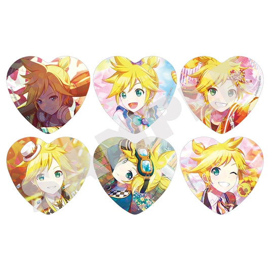 [PRE-ORDER] Project Sekai - Kagamine Len Holographic Heart Badge Set