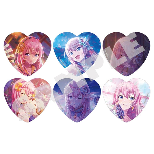 [PRE-ORDER] Project Sekai - Megurine Luka Holographic Heart Badge Set