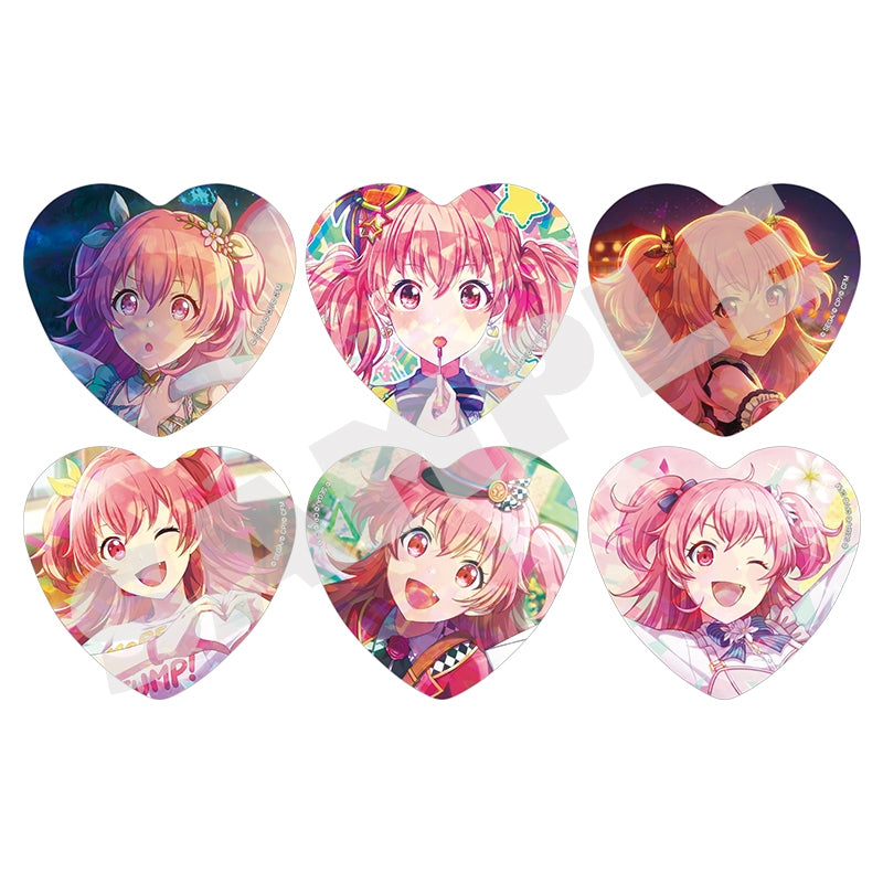 [PRE-ORDER] Project Sekai - Airi Momoi Holographic Heart Badge Set