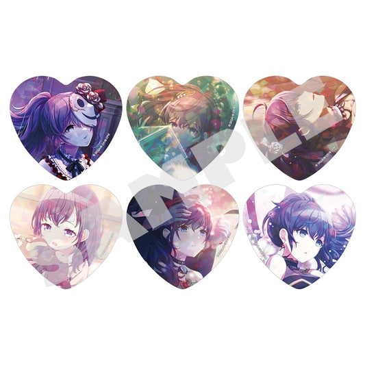 [PRE-ORDER] Project Sekai - Mafuyu Asahina Holographic Heart Badge Set