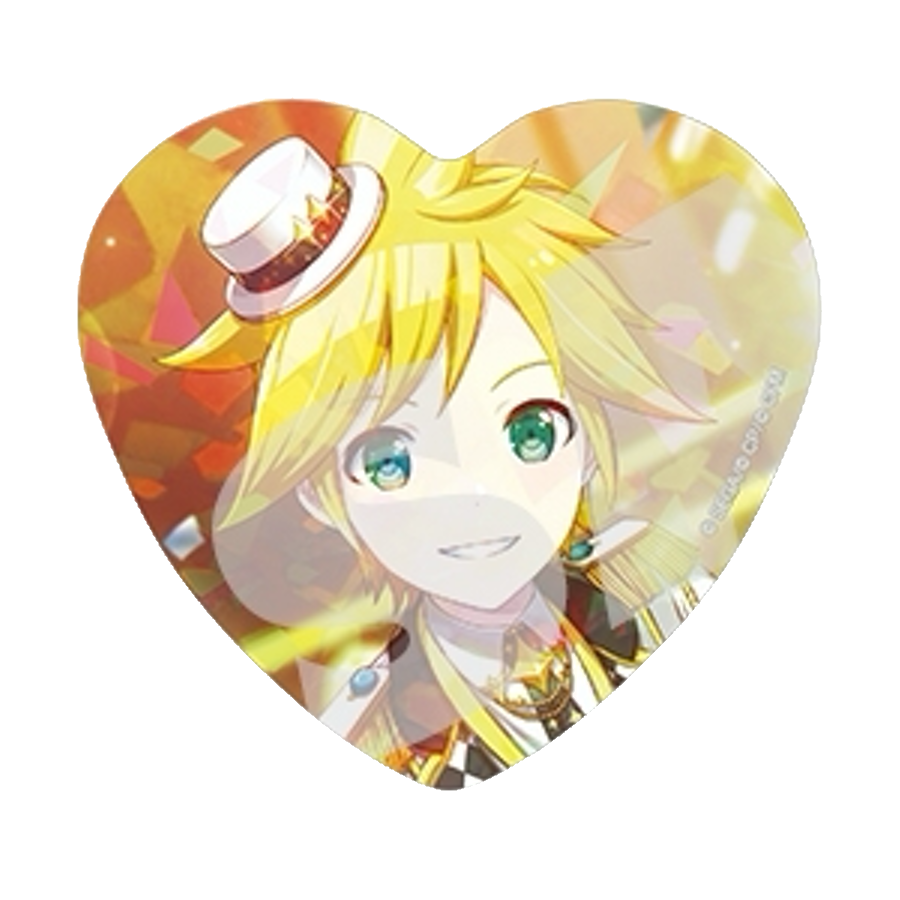 [PRE-ORDER] Project Sekai - Kagamine Len Holographic Heart Badge Set