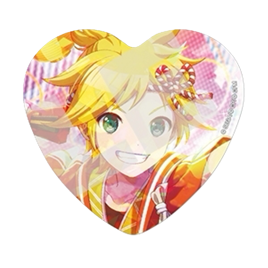 [PRE-ORDER] Project Sekai - Kagamine Len Holographic Heart Badge Set