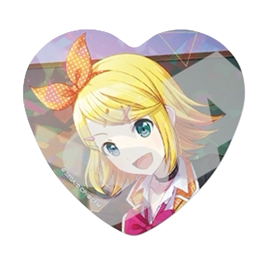 [PRE-ORDER] Project Sekai - Kagamine Rin Holographic Heart Badge Set