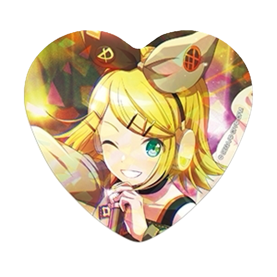 [PRE-ORDER] Project Sekai - Kagamine Rin Holographic Heart Badge Set