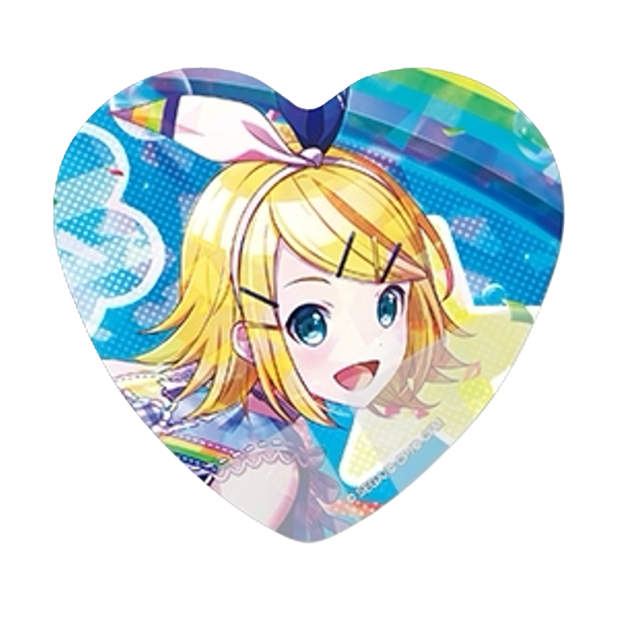[PRE-ORDER] Project Sekai - Kagamine Rin Holographic Heart Badge Set