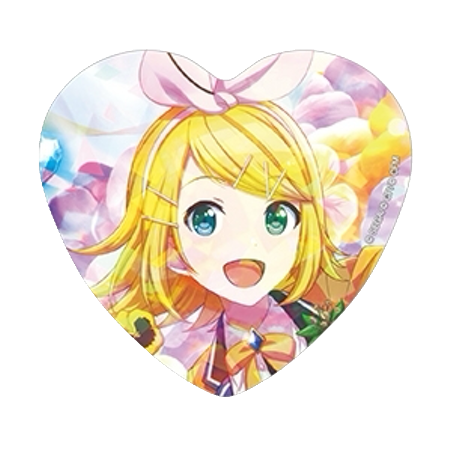 [PRE-ORDER] Project Sekai - Kagamine Rin Holographic Heart Badge Set