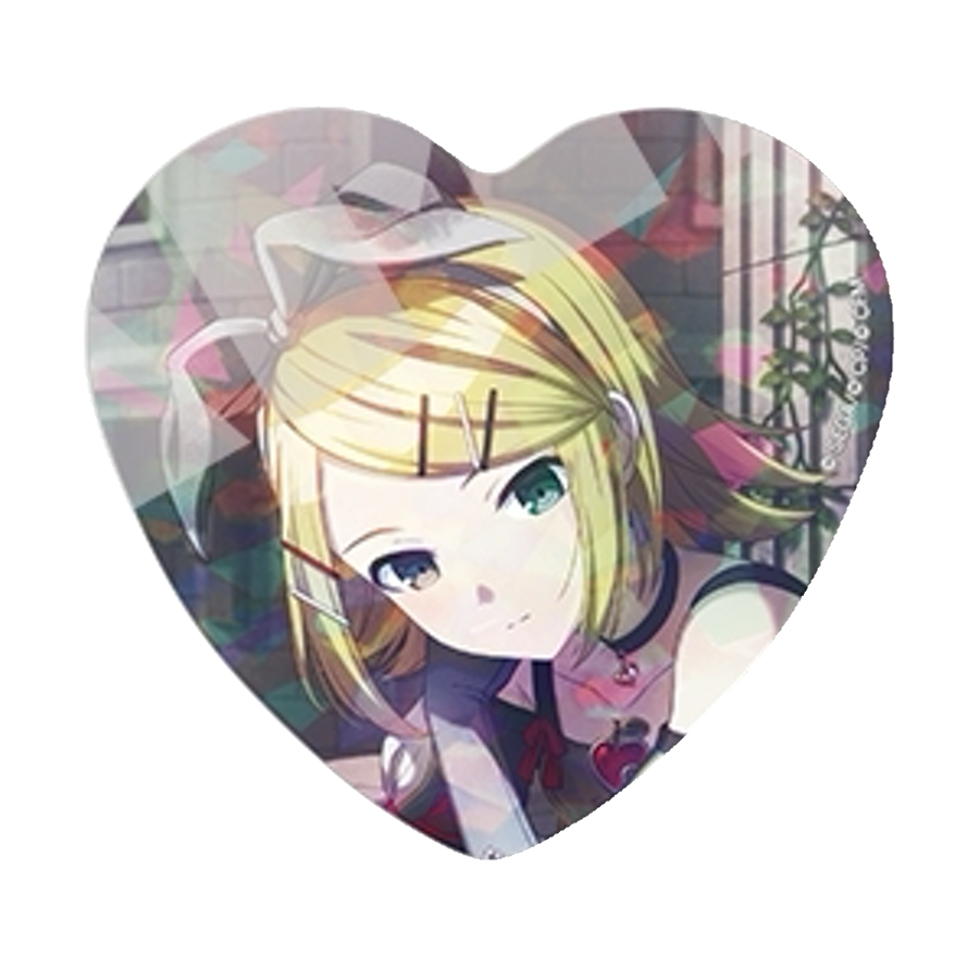 [PRE-ORDER] Project Sekai - Kagamine Rin Holographic Heart Badge Set